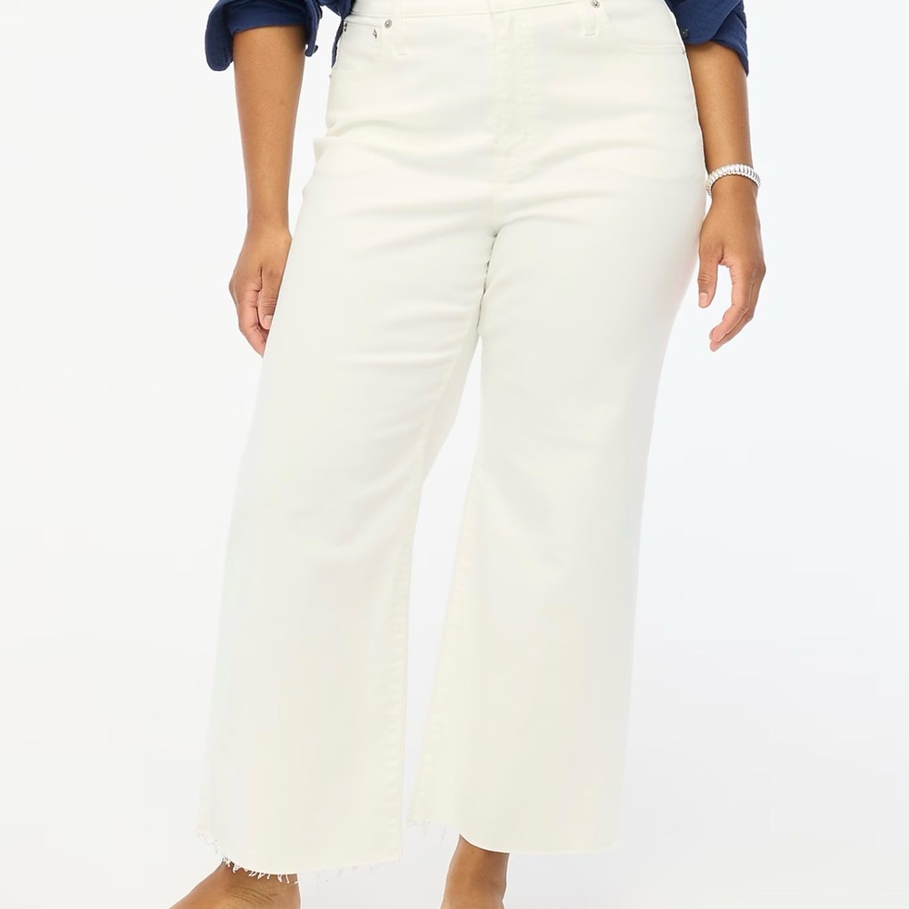 J. Crew Wide-leg cropped jean in all-day stretch